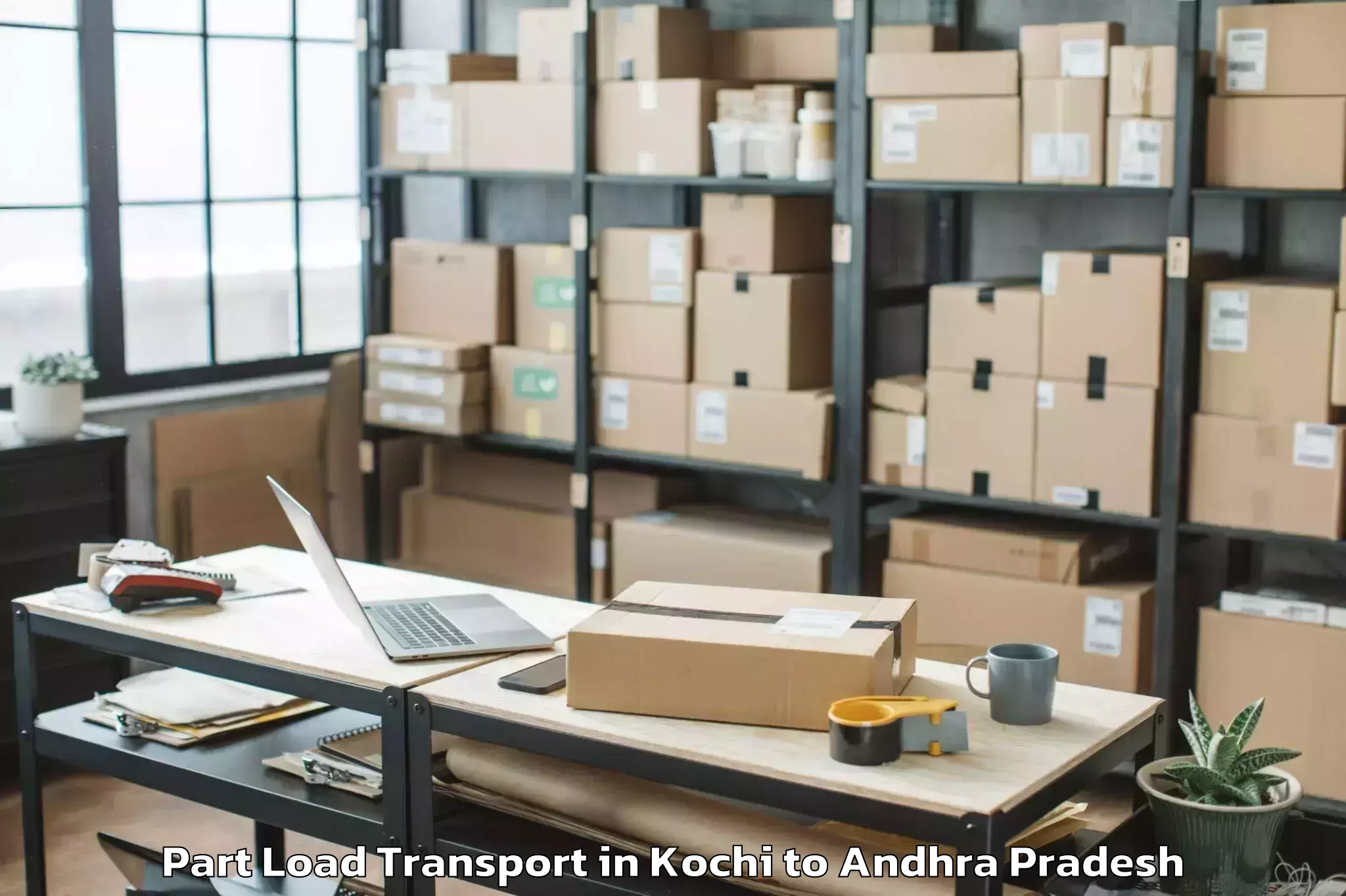 Easy Kochi to Nidamarru Part Load Transport Booking